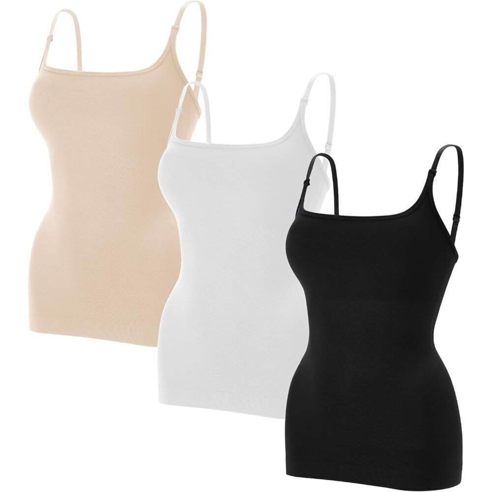 Women Shapewear Tummy Control Camisole Top Seamless Body Shaper Sexy Neck